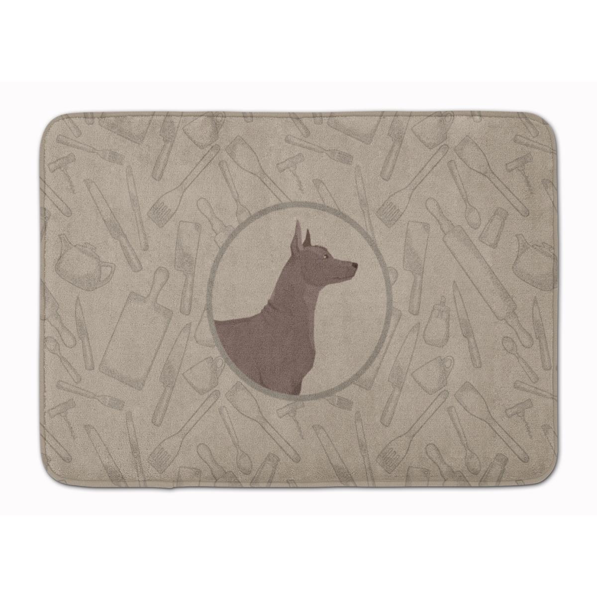 Mexican Hairless Dog Xolo in the Kitchen Machine Washable Memory Foam Mat