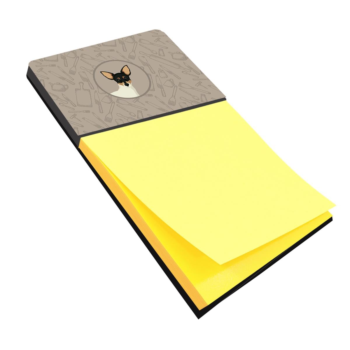 CK2214SN Toy Fox Terrier In the Kitchen Sticky Note Holder