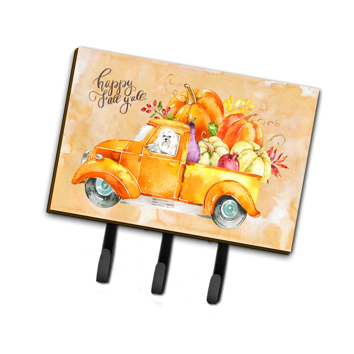 Fall Harvest Maltese Leash or Key Holder