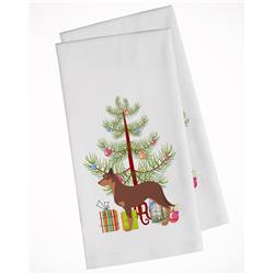 Picture of Carolines Treasures BB2947WTKT Australian Kelpie Dog Merry Christmas Tree White Kitchen Towel - Set of 2