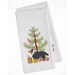 Picture of Carolines Treasures BB2948WTKT Sheltie & Shetland Sheepdog Merry Christmas Tree White Kitchen Towel - Set of 2