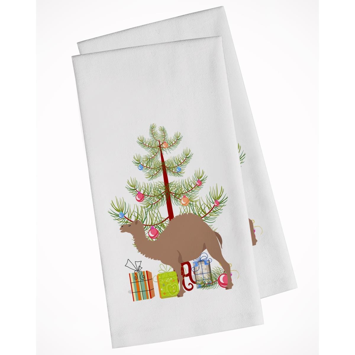 Picture of Carolines Treasures BB9186WTKT F1 Hybrid Camel Christmas White Kitchen Towel - Set of 2