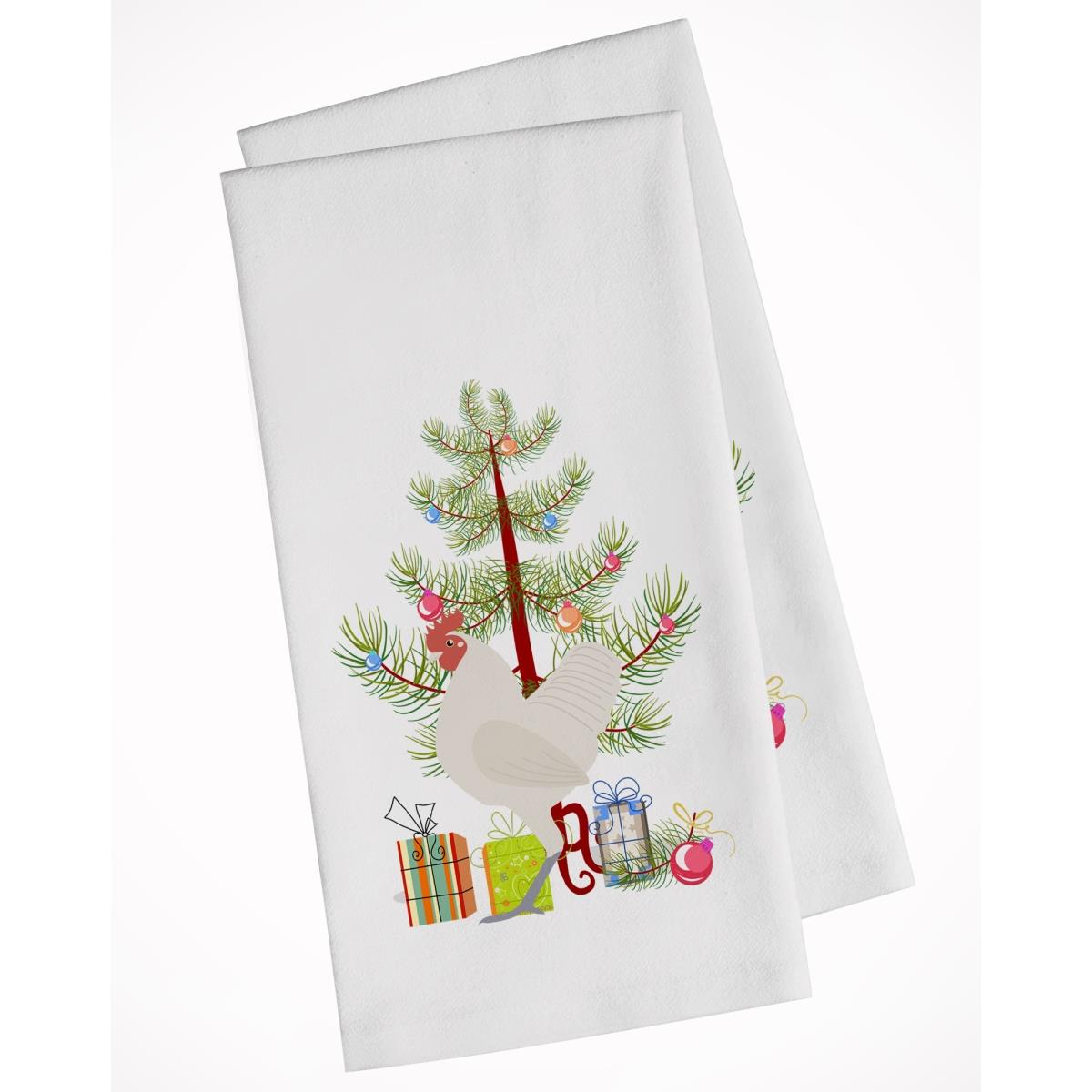 Picture of Carolines Treasures BB9204WTKT German Langshan Chicken Christmas White Kitchen Towel - Set of 2