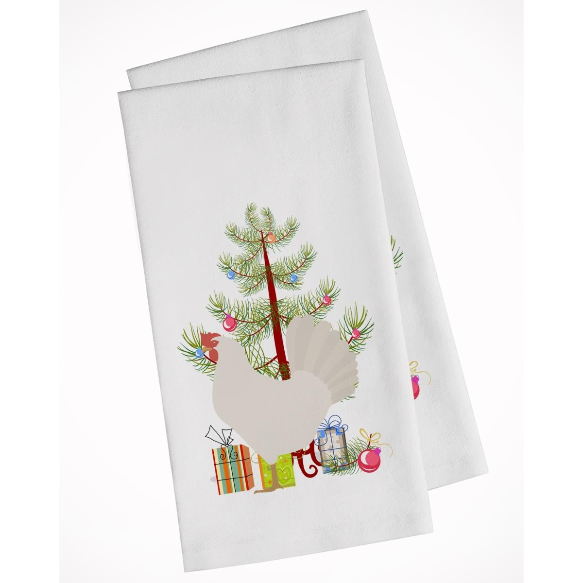 Picture of Carolines Treasures BB9207WTKT Leghorn Chicken Christmas White Kitchen Towel - Set of 2