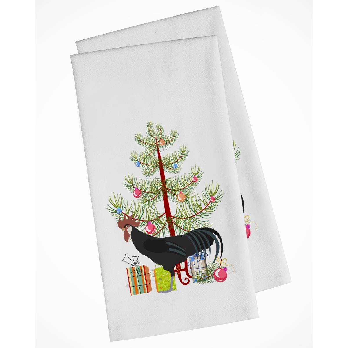 Picture of Carolines Treasures BB9208WTKT Minorca Ctalalan Chicken Christmas White Kitchen Towel - Set of 2