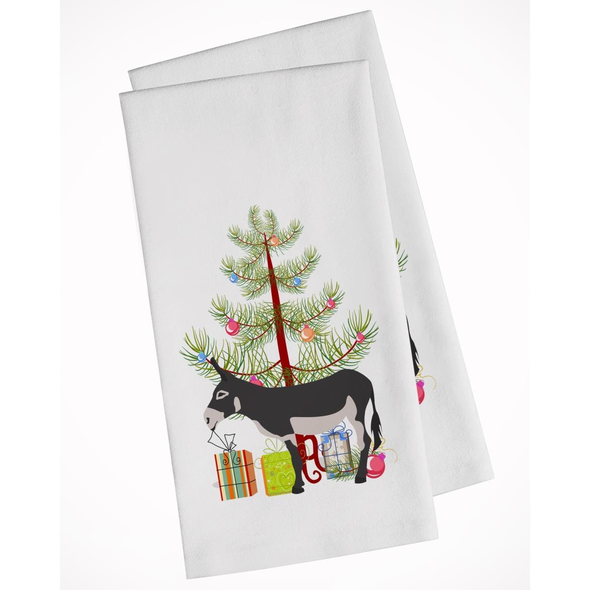 Picture of Carolines Treasures BB9211WTKT American Mammoth Jack Donkey Christmas White Kitchen Towel - Set of 2