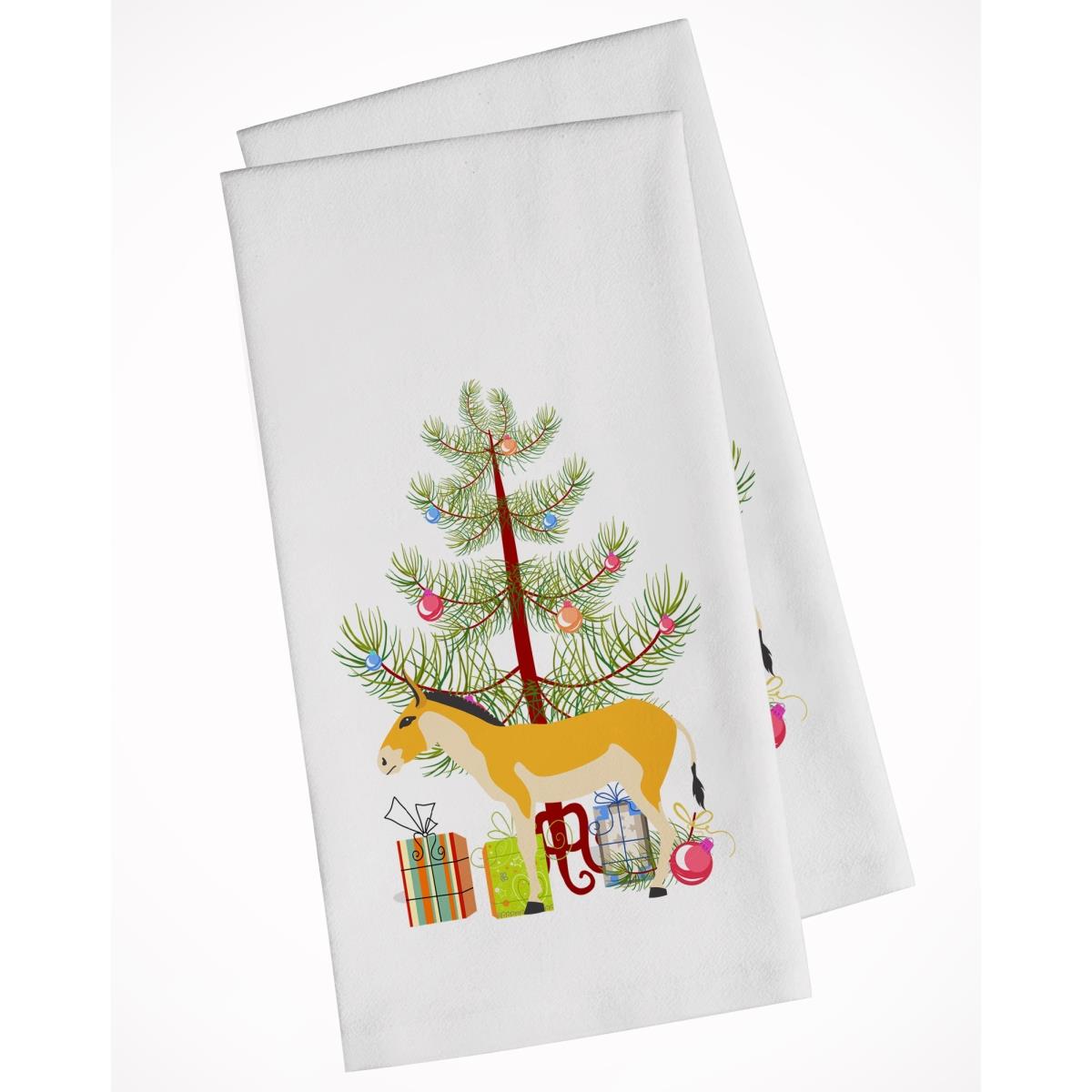 Picture of Carolines Treasures BB9221WTKT Turkmenian Kulan Donkey Christmas White Kitchen Towel - Set of 2