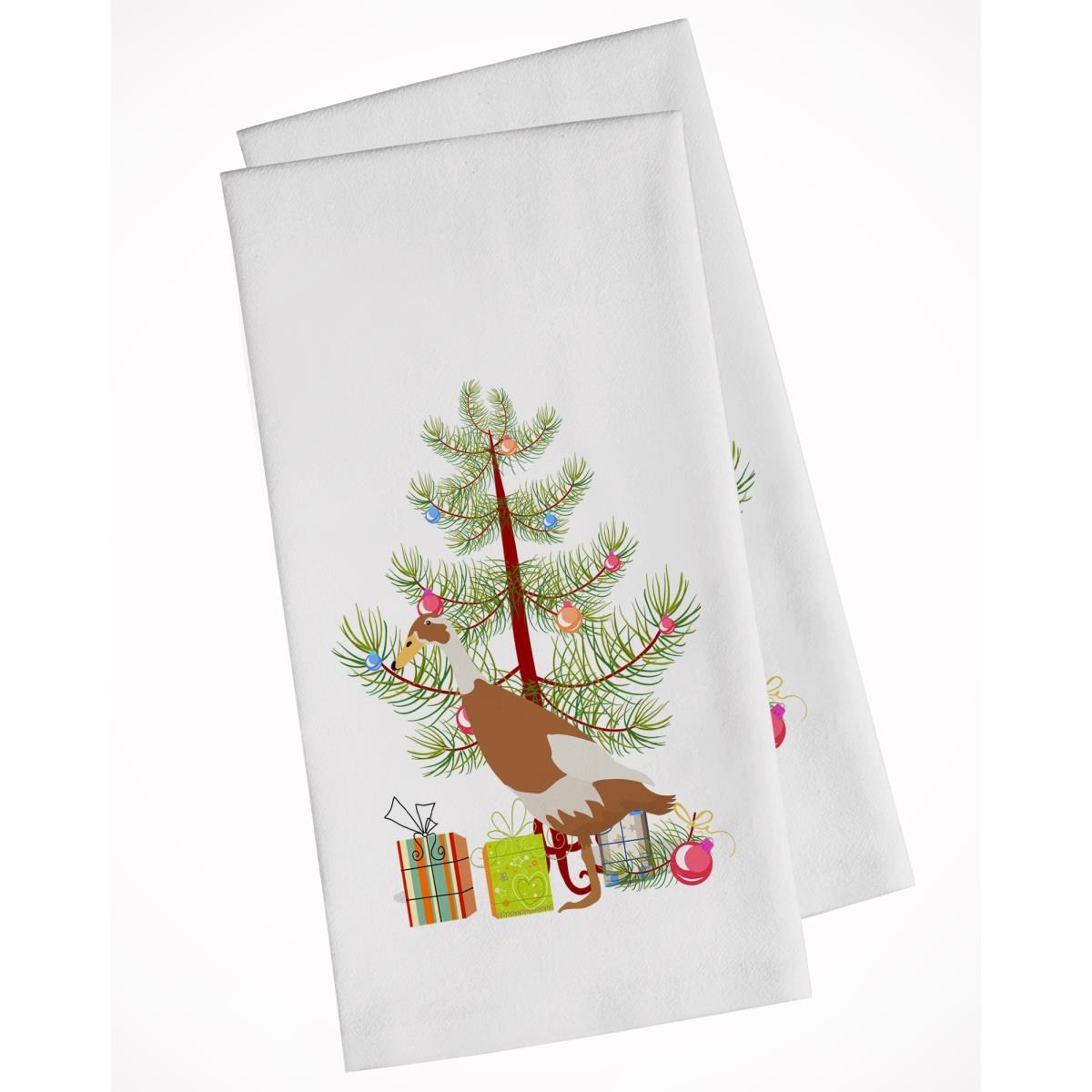 Picture of Carolines Treasures BB9232WTKT Indian Runner Duck Christmas White Kitchen Towel - Set of 2