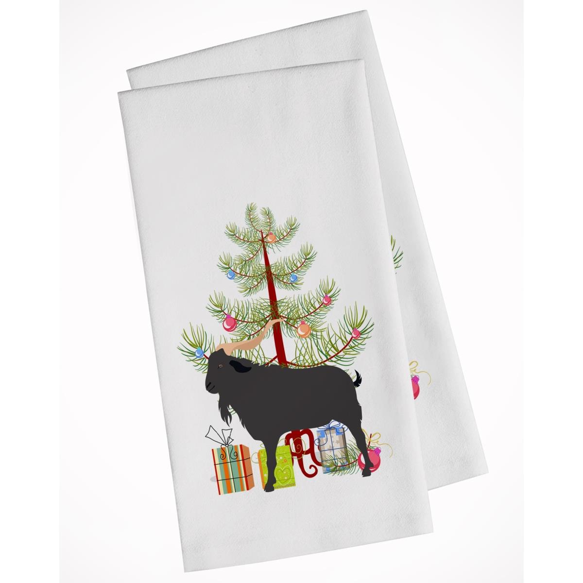 Picture of Carolines Treasures BB9249WTKT Verata Goat Christmas White Kitchen Towel - Set of 2