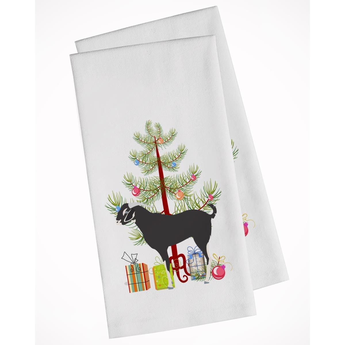 Picture of Carolines Treasures BB9251WTKT Black Bengal Goat Christmas White Kitchen Towel - Set of 2