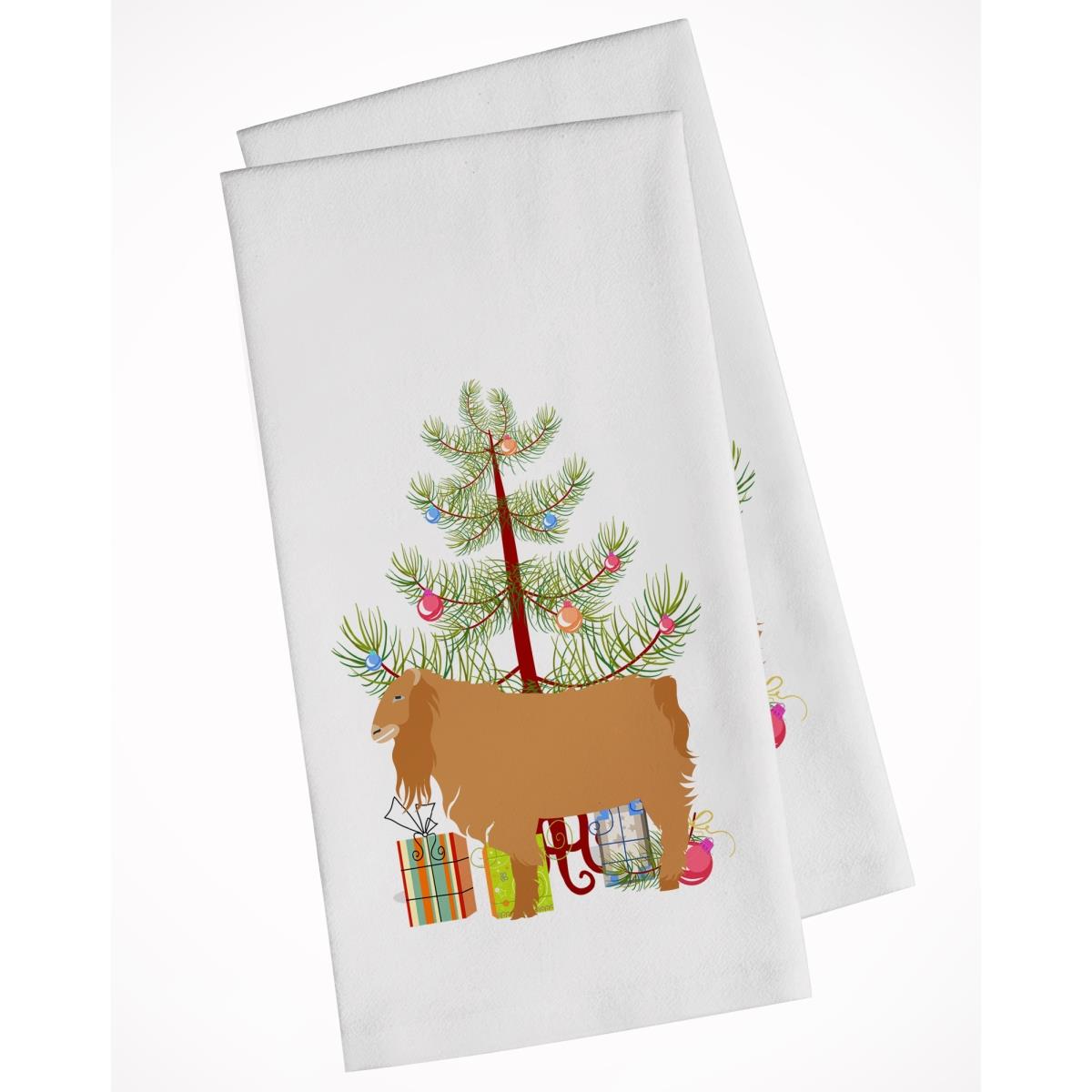 Picture of Carolines Treasures BB9252WTKT American Lamancha Goat Christmas White Kitchen Towel - Set of 2