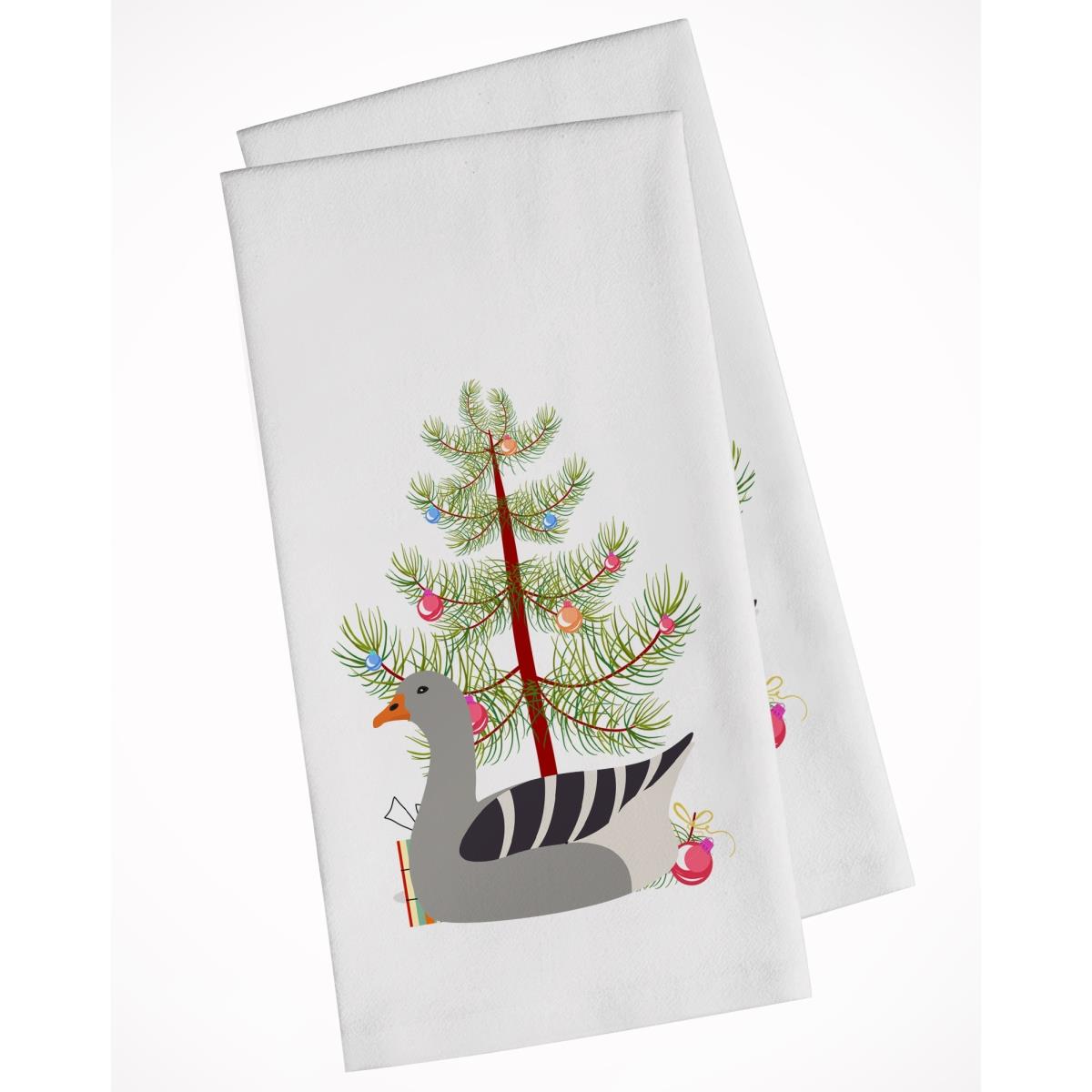 Picture of Carolines Treasures BB9260WTKT Pilgrim Goose Christmas White Kitchen Towel - Set of 2