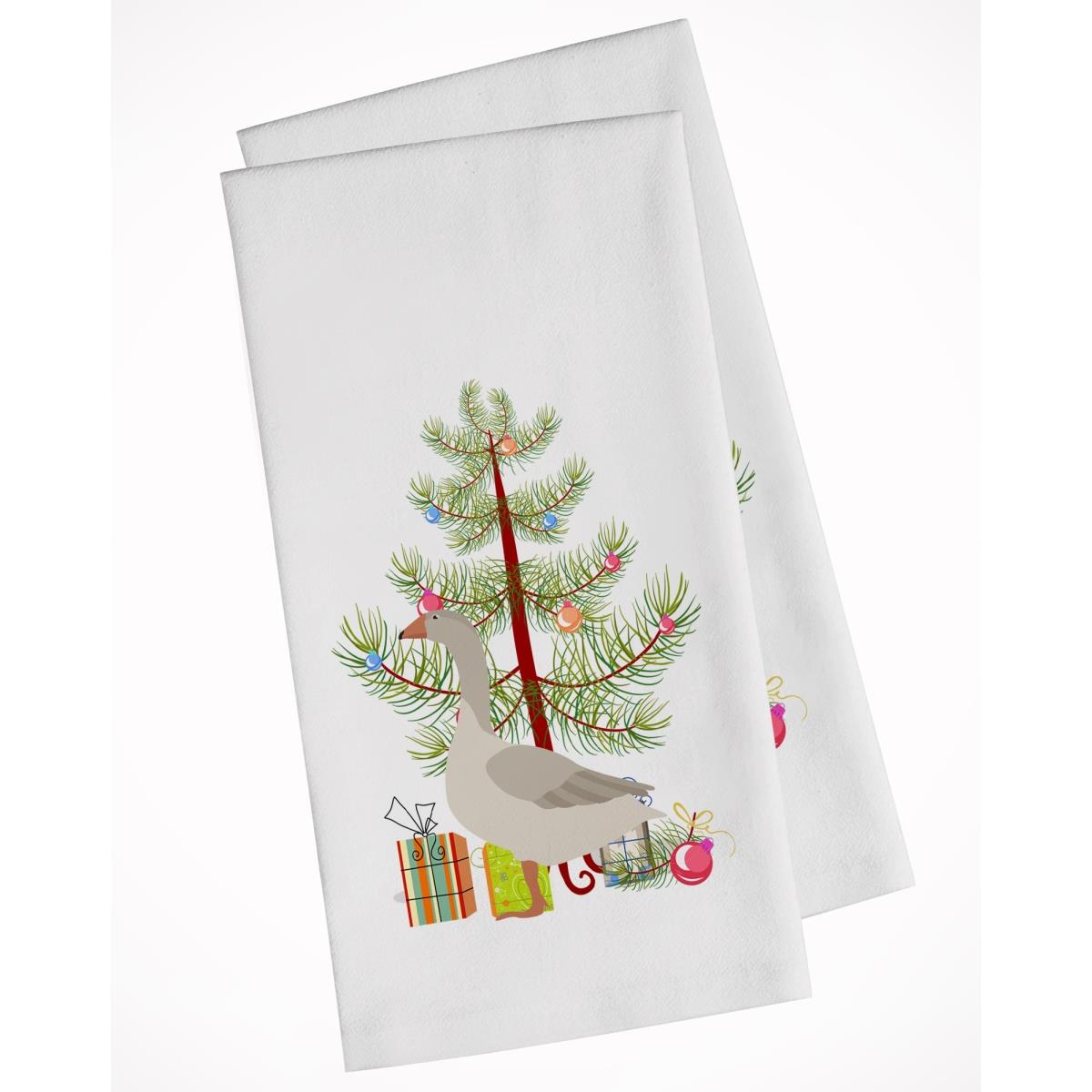 Picture of Carolines Treasures BB9261WTKT Steinbacher Goose Christmas White Kitchen Towel - Set of 2
