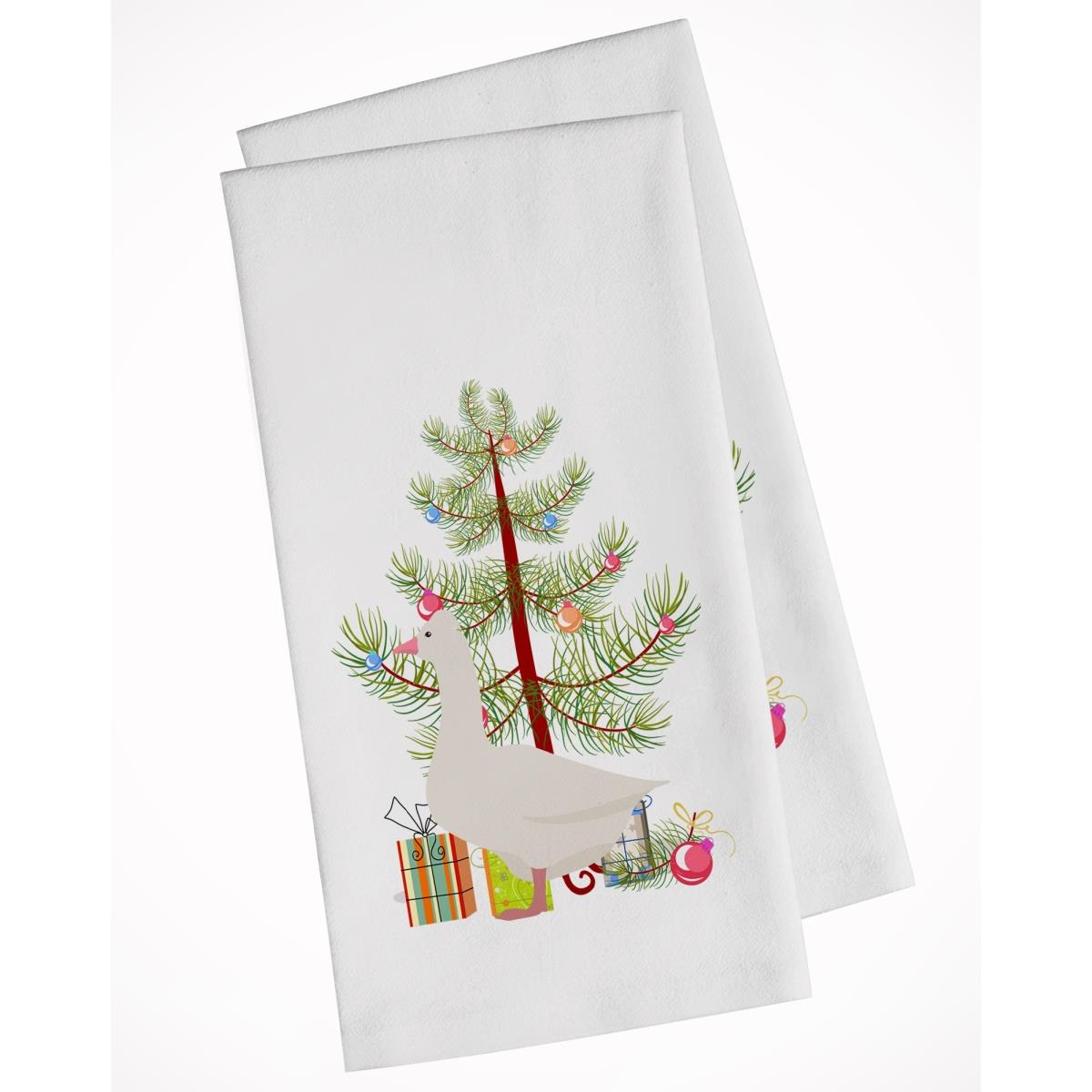 Picture of Carolines Treasures BB9265WTKT Roman Goose Christmas White Kitchen Towel - Set of 2