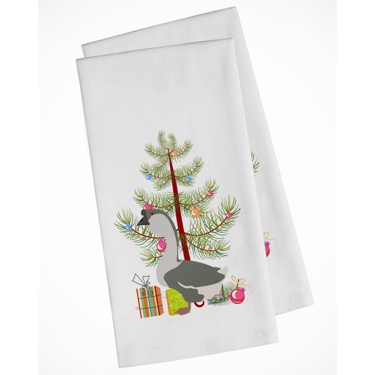 Picture of Carolines Treasures BB9266WTKT African Goose Christmas White Kitchen Towel - Set of 2