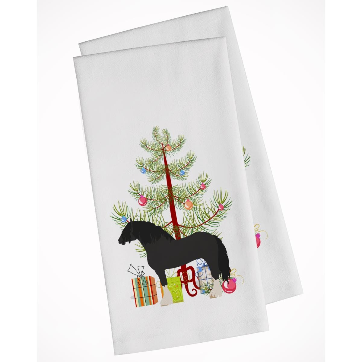 Picture of Carolines Treasures BB9271WTKT Pomeranian Rogener Goose Christmas White Kitchen Towel - Set of 2