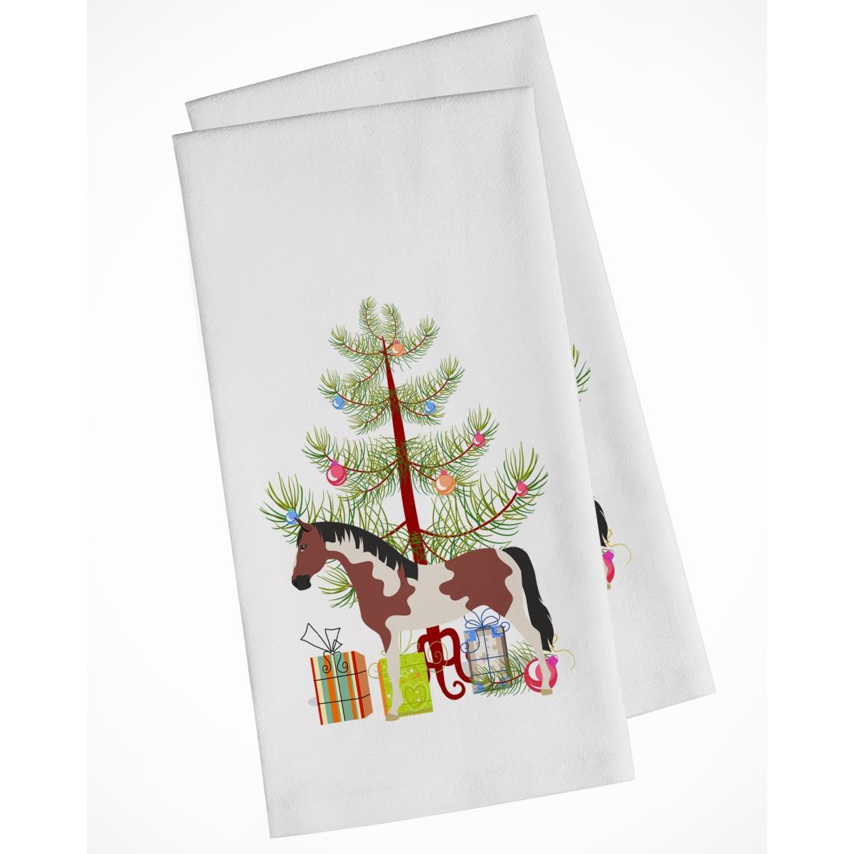 Picture of Carolines Treasures BB9274WTKT Pinto Horse Christmas White Kitchen Towel - Set of 2