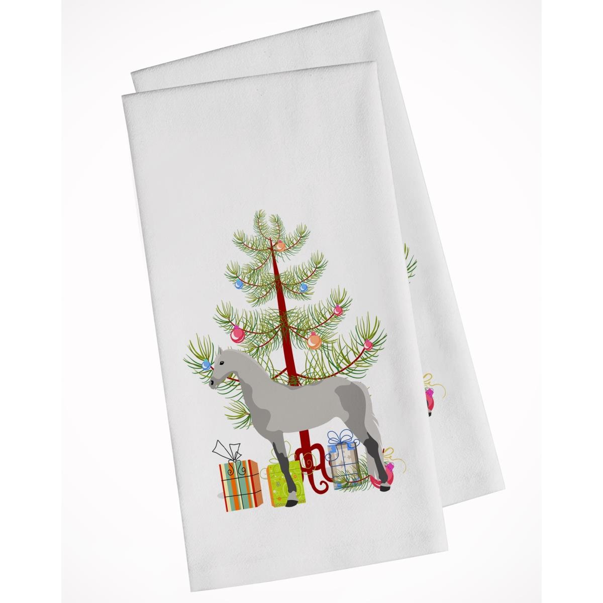 Picture of Carolines Treasures BB9275WTKT Orlov Trotter Horse Christmas White Kitchen Towel - Set of 2