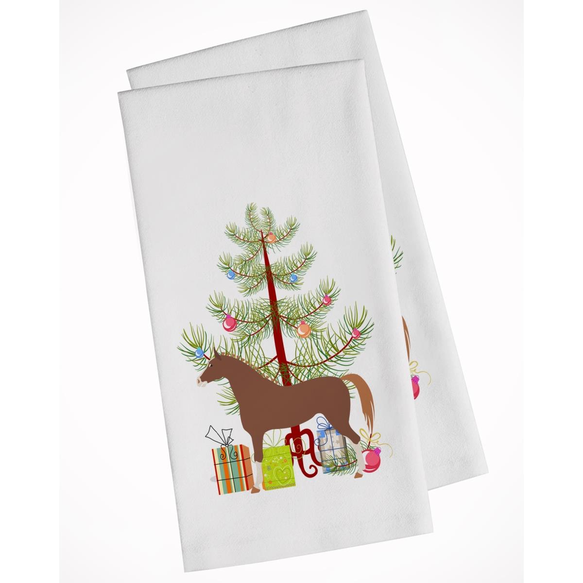 Picture of Carolines Treasures BB9276WTKT Hannoverian Horse Christmas White Kitchen Towel - Set of 2