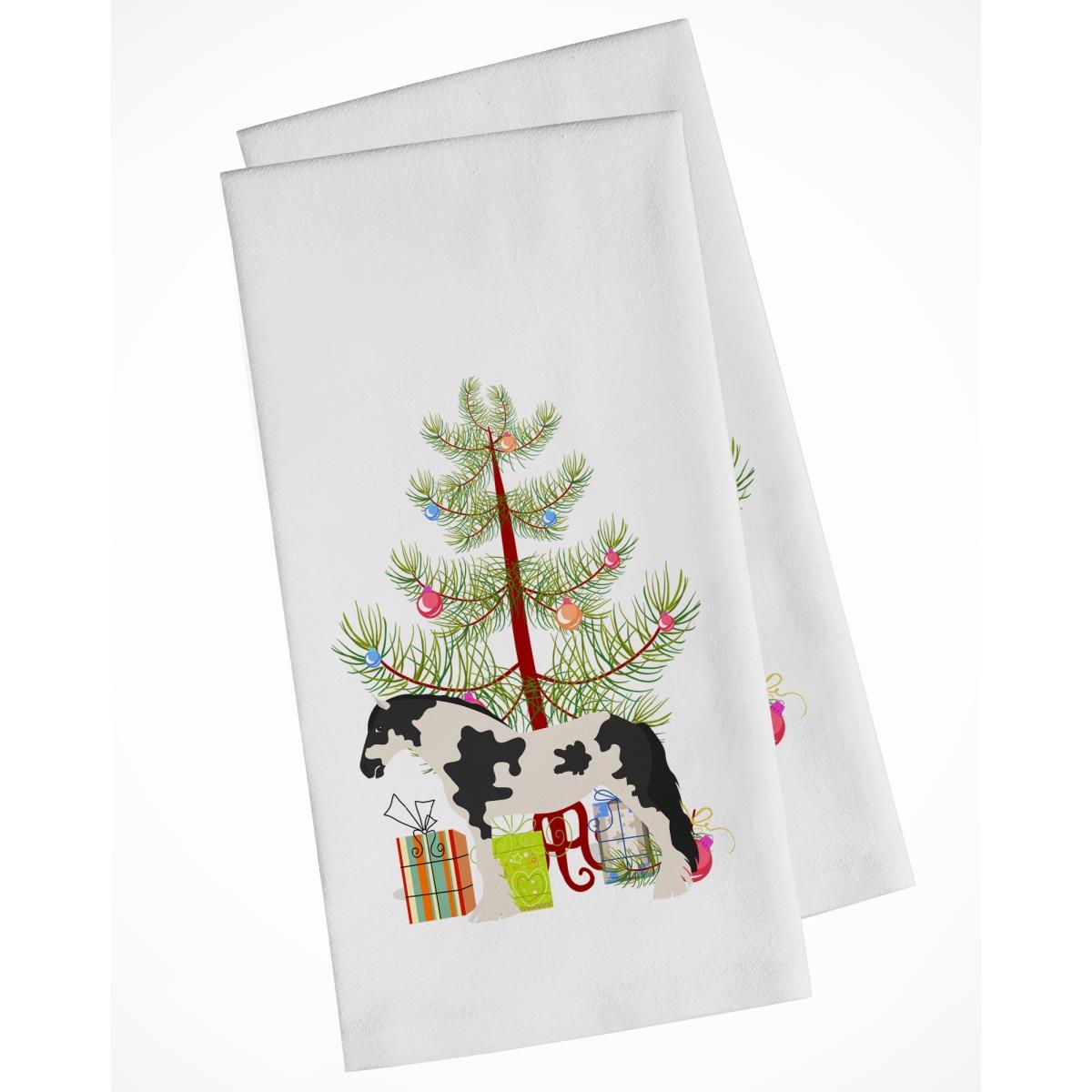 Picture of Carolines Treasures BB9279WTKT Cyldesdale Horse Christmas White Kitchen Towel - Set of 2