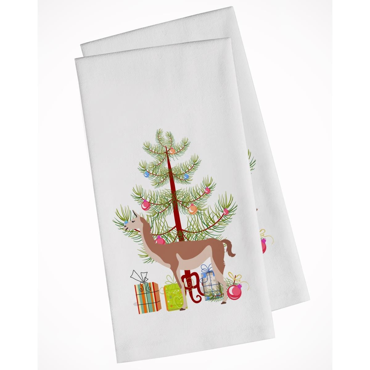 Picture of Carolines Treasures BB9288WTKT Guanaco Christmas White Kitchen Towel - Set of 2