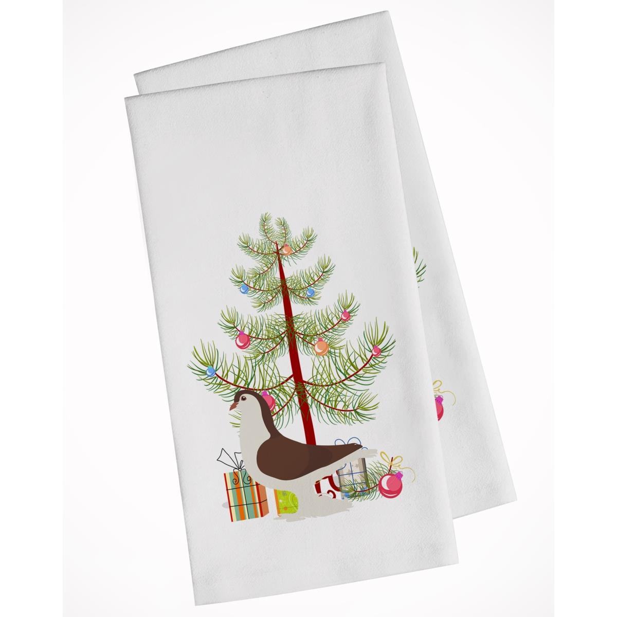 Picture of Carolines Treasures BB9310WTKT Large Pigeon Christmas White Kitchen Towel - Set of 2