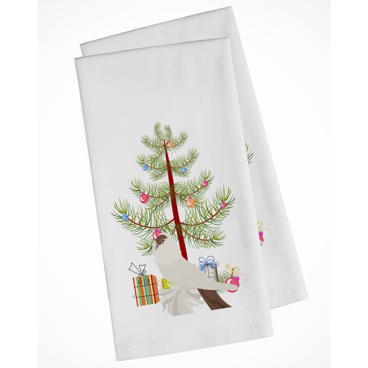 Picture of Carolines Treasures BB9311WTKT German Helmet Pigeon Christmas White Kitchen Towel - Set of 2