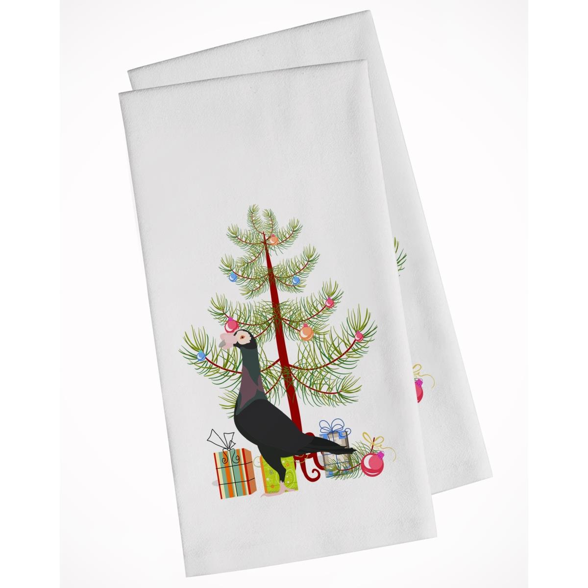 Picture of Carolines Treasures BB9312WTKT English Carrier Pigeon Christmas White Kitchen Towel - Set of 2