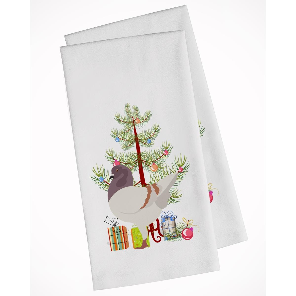 Picture of Carolines Treasures BB9316WTKT German Modena Pigeon Christmas White Kitchen Towel - Set of 2