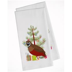 Picture of Carolines Treasures BB9323WTKT Chinese Painted or King Quail Christmas White Kitchen Towel - Set of 2