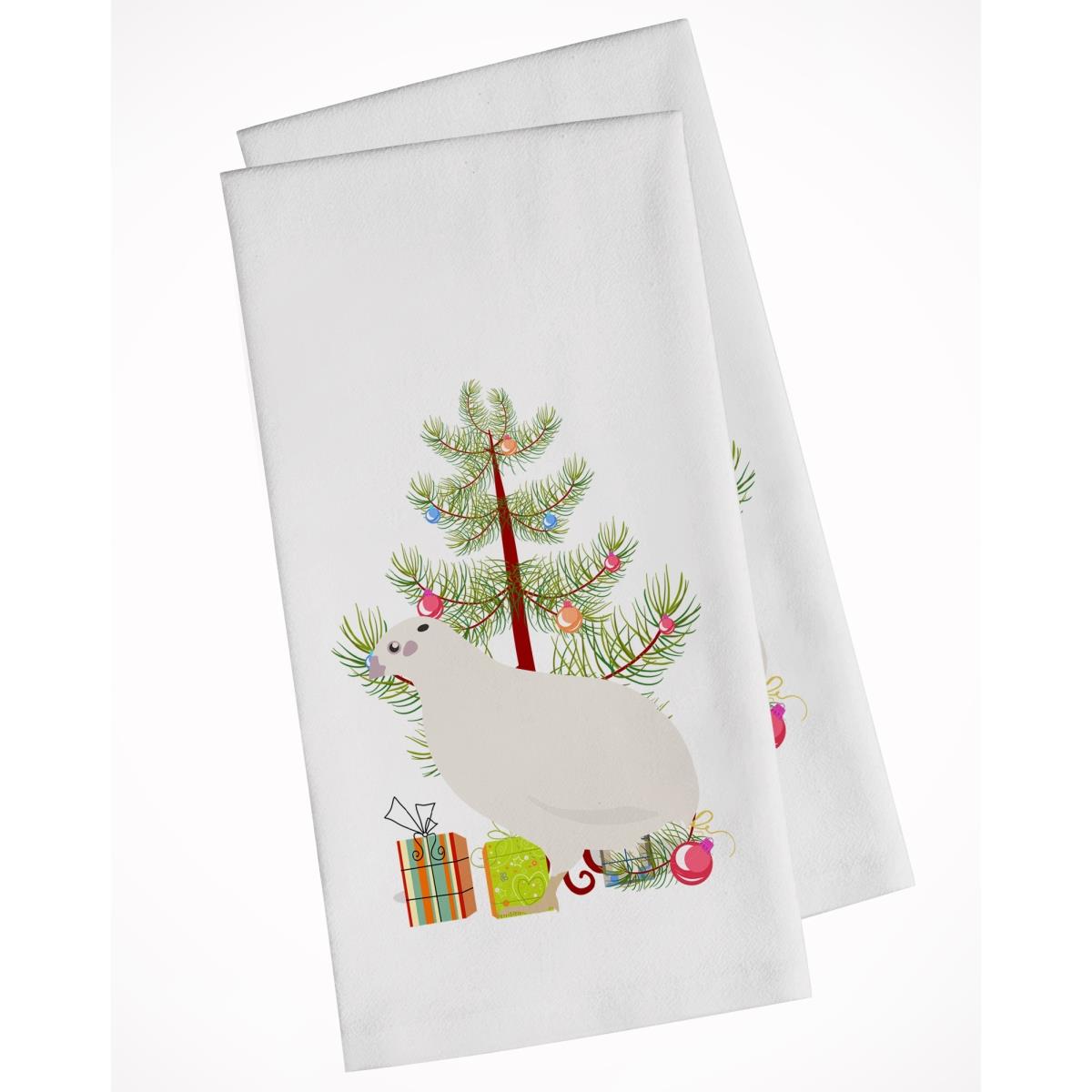 Picture of Carolines Treasures BB9324WTKT Texas Quail Christmas White Kitchen Towel - Set of 2