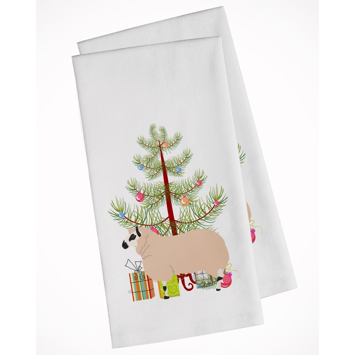 Picture of Carolines Treasures BB9346WTKT Kerry Hill Sheep Christmas White Kitchen Towel - Set of 2