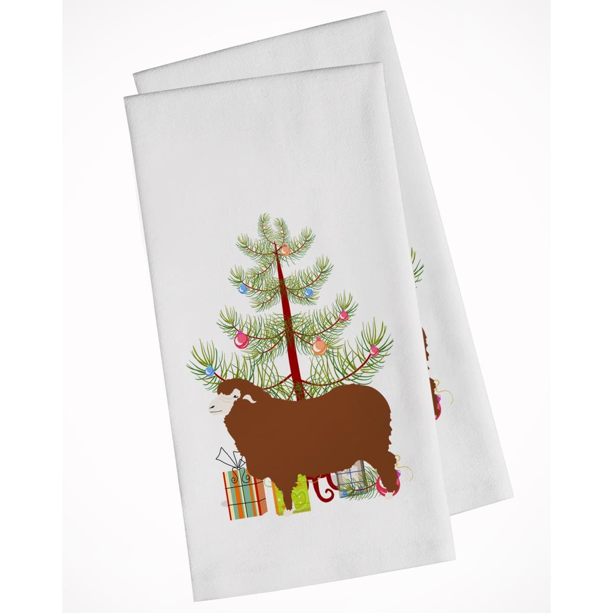 Picture of Carolines Treasures BB9348WTKT Merino Sheep Christmas White Kitchen Towel - Set of 2