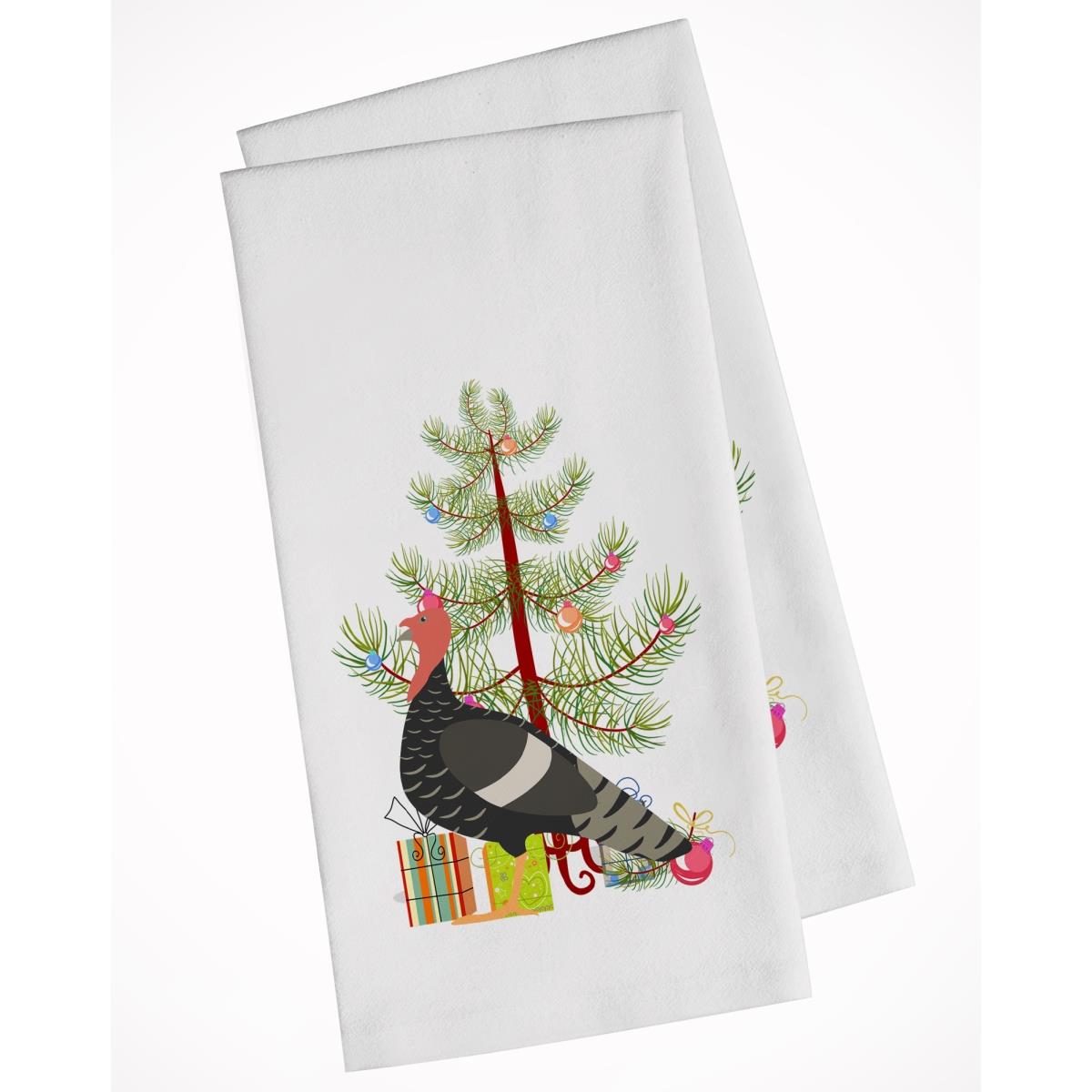 Picture of Carolines Treasures BB9354WTKT Marragansett Turkey Christmas White Kitchen Towel - Set of 2