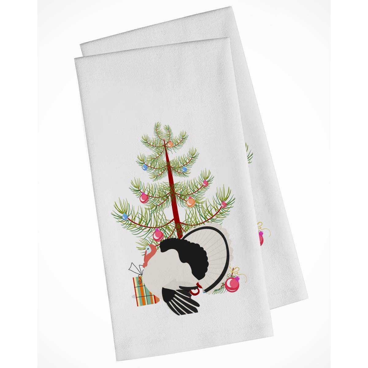 Picture of Carolines Treasures BB9355WTKT Royal Palm Turkey Christmas White Kitchen Towel - Set of 2