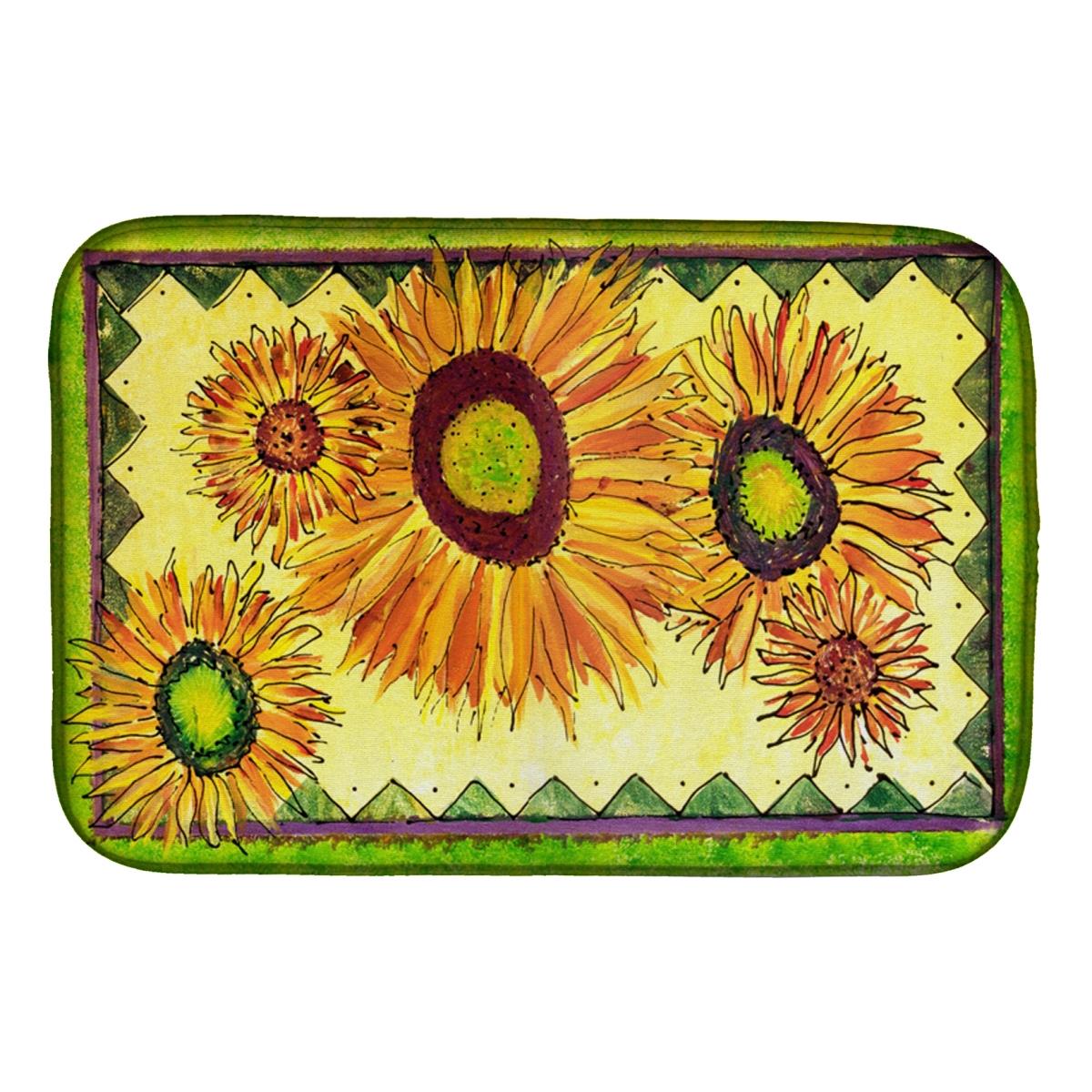 8060DDM Flower - Sunflower Dish Drying Mat