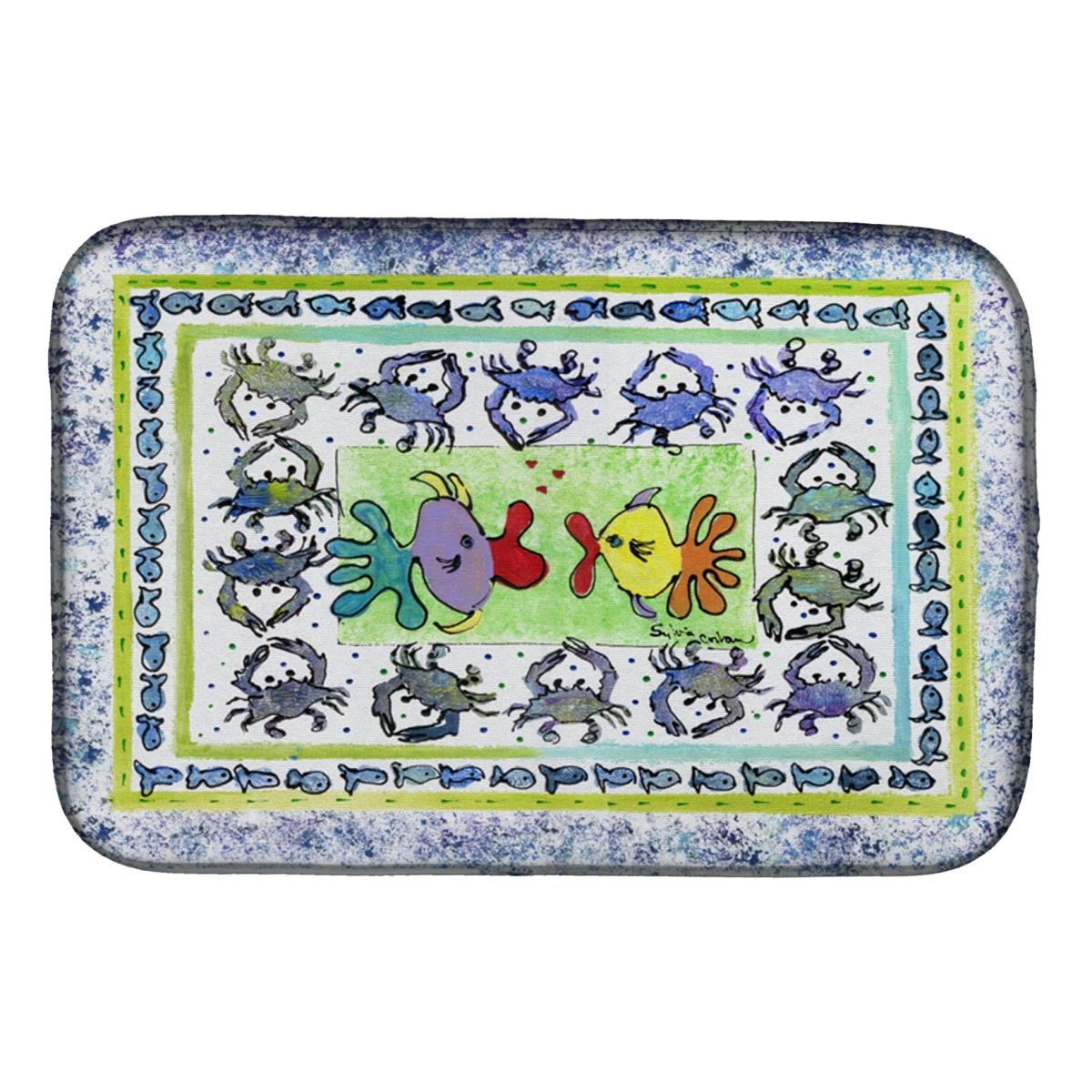 Kissing Fish Dish Drying Mat