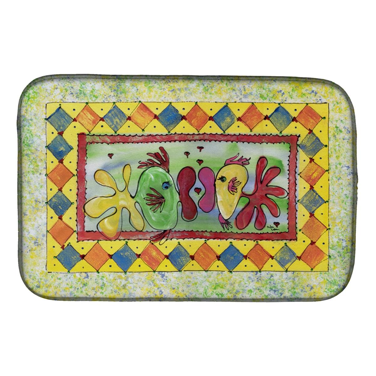 8074DDM Kissing Fish Dish Drying Mat