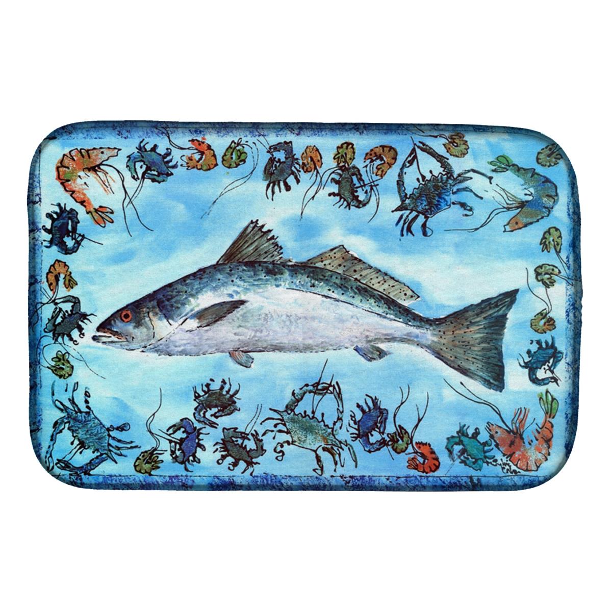 Fish Speckled Trout Dish Drying Mat