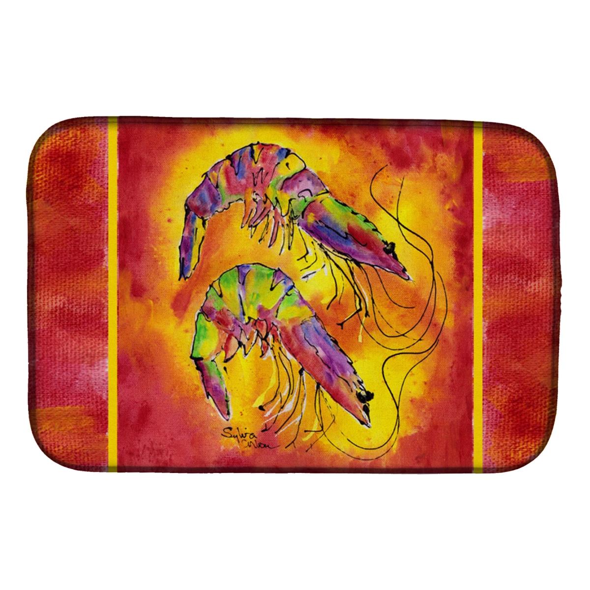 8378DDM Bright Shrimp on Red Dish Drying Mat