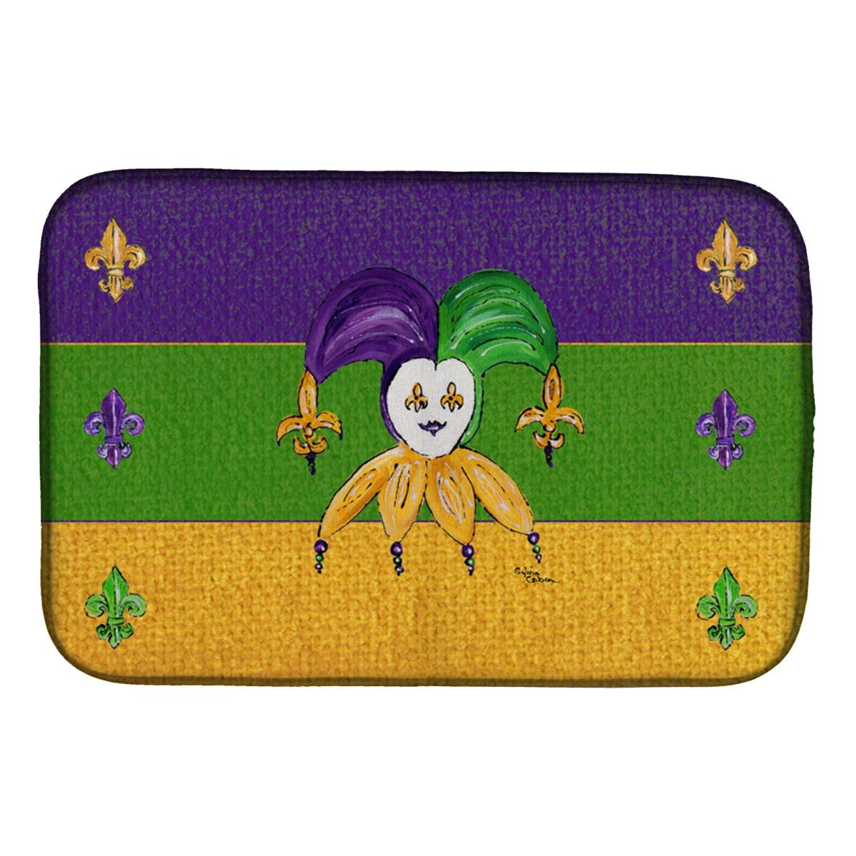 Mardi Gras Dish Drying Mat