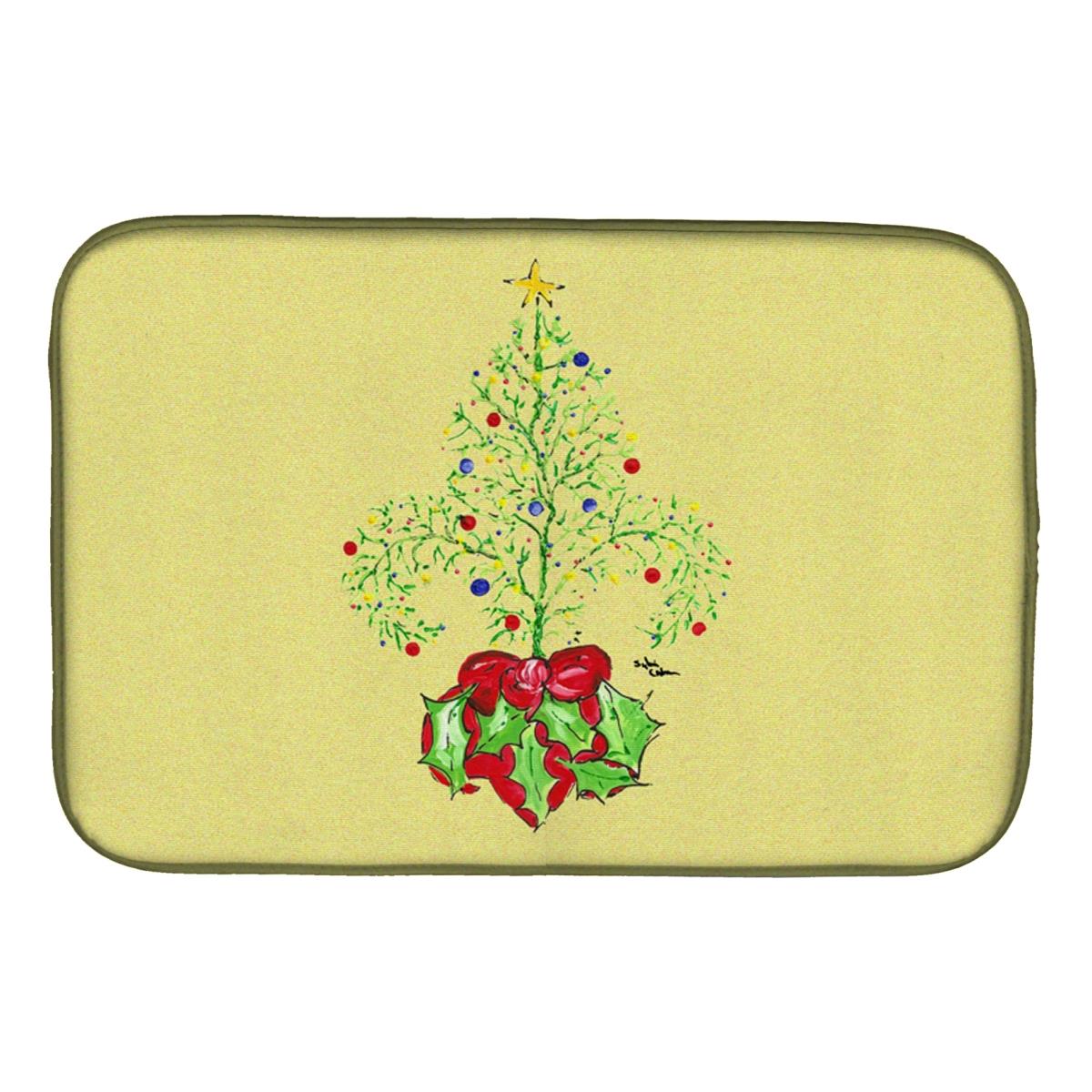 8501DDM Christmas Tree Fleur De Lis Dish Drying Mat