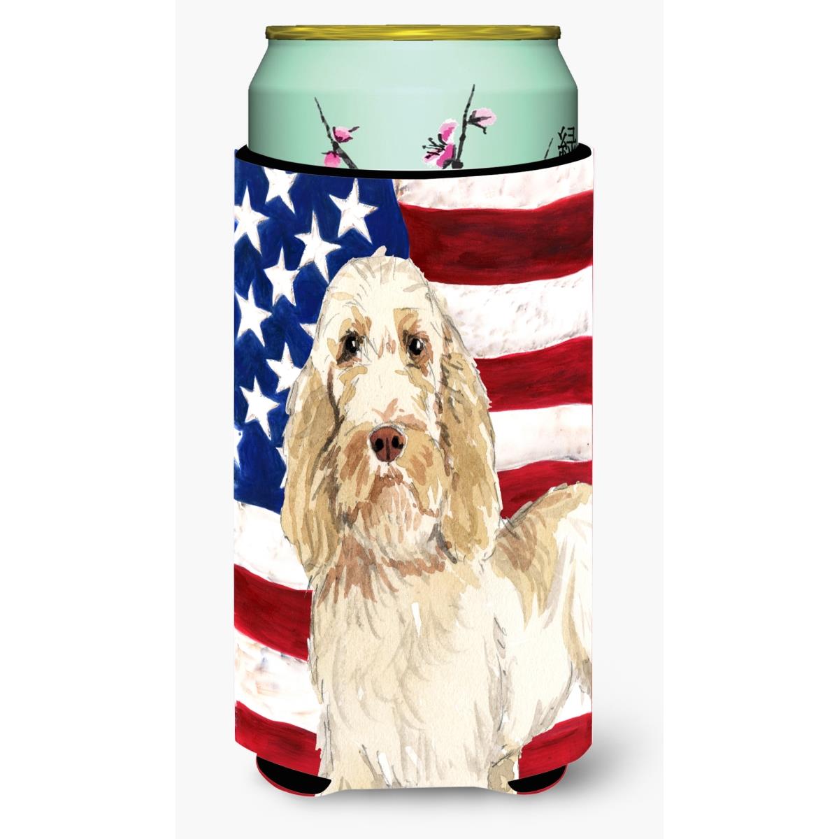 Patriotic USA Spinone Italiano Tall Boy Beverage Insulator Hugger