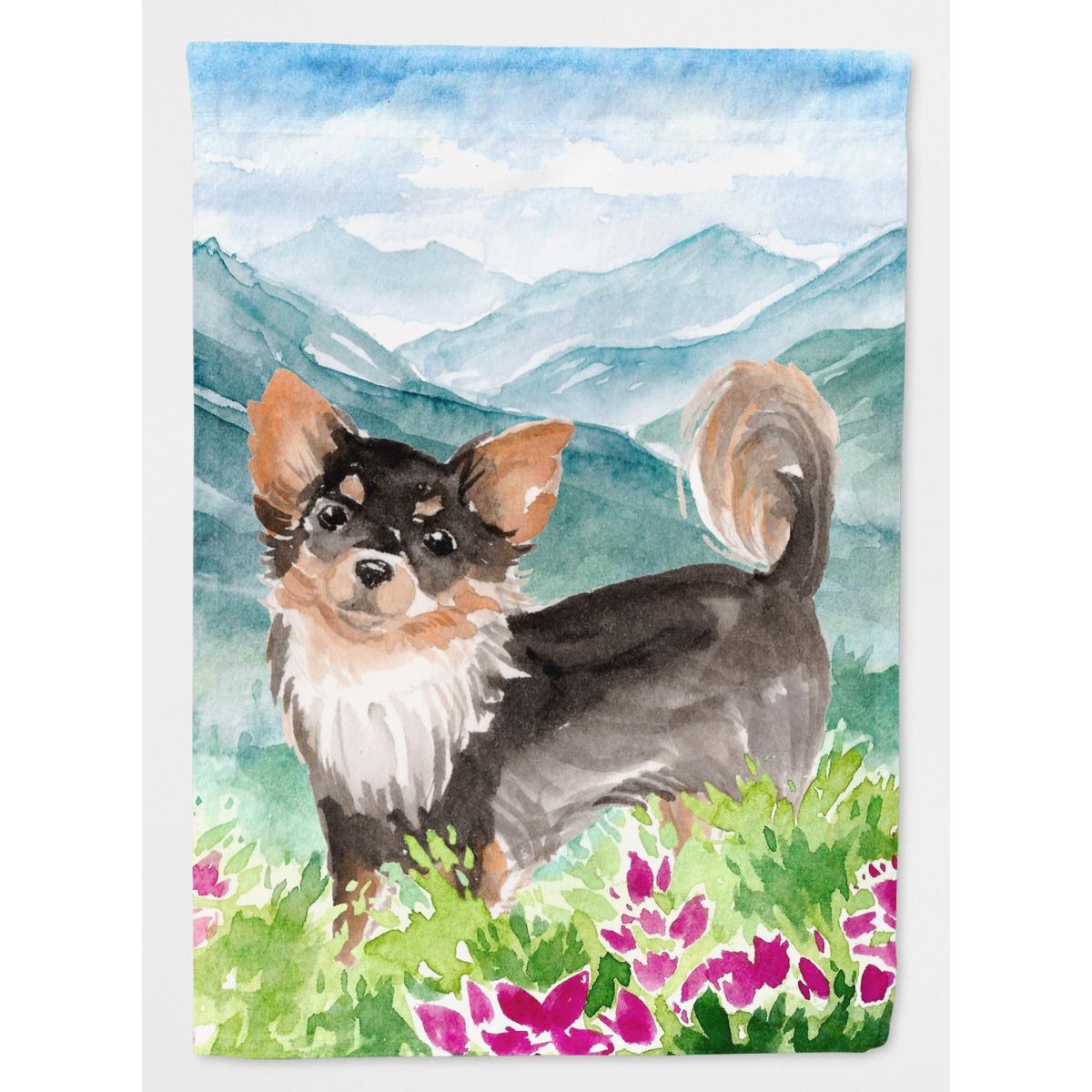 Mountian Flowers Chihuahua Garden Size Flag