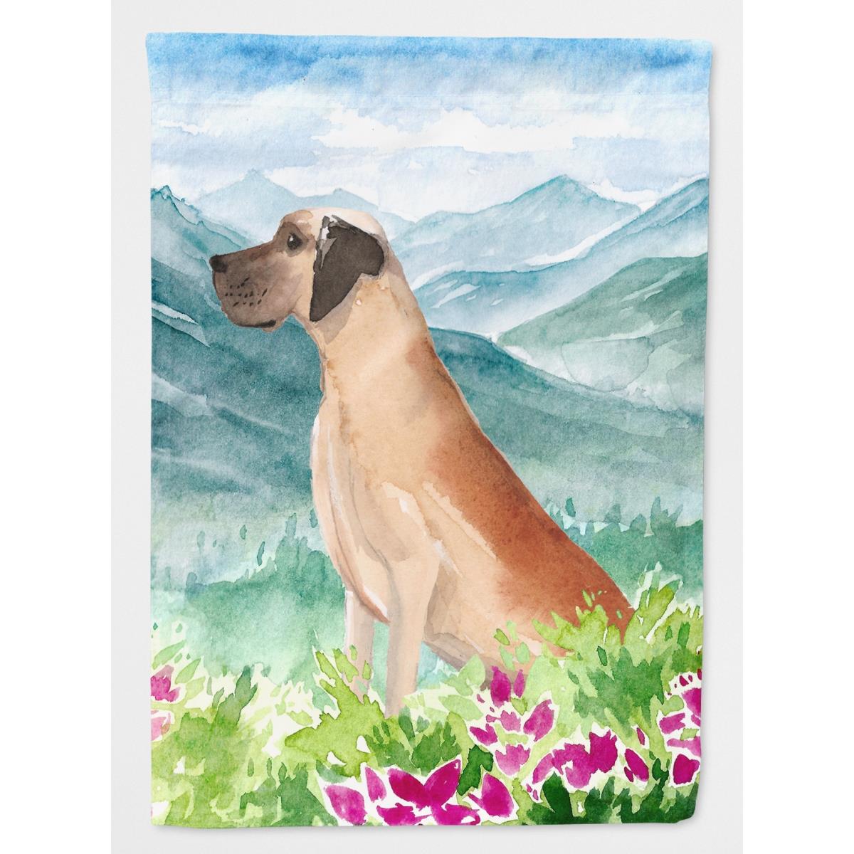 Mountian Flowers Great Dane Garden Size Flag