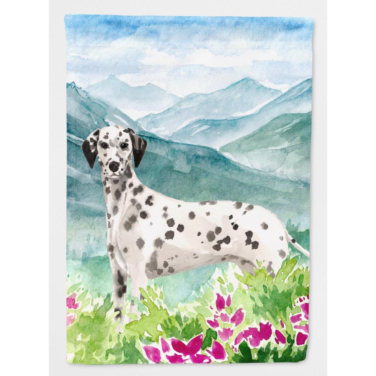 Mountian Flowers Dalmatian Garden Size Flag