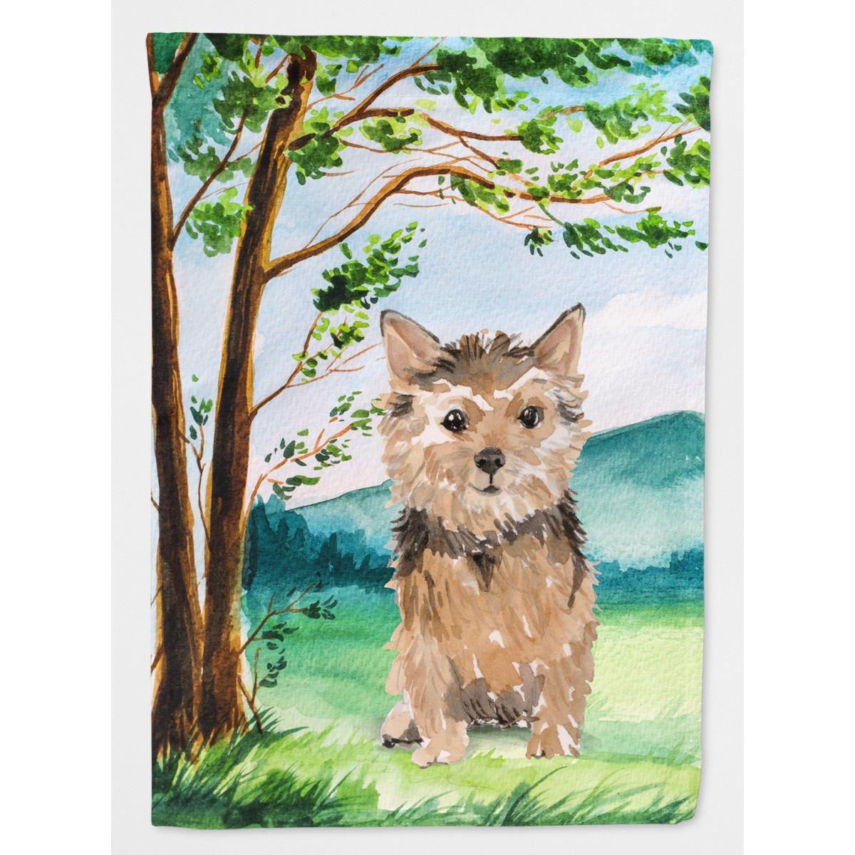 CK2006GF Under the Tree Norwich Terrier Garden Size Flag
