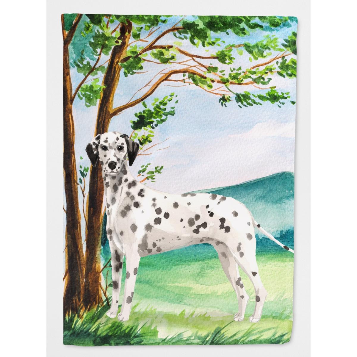 CK2015GF Under the Tree Dalmatian Garden Size Flag
