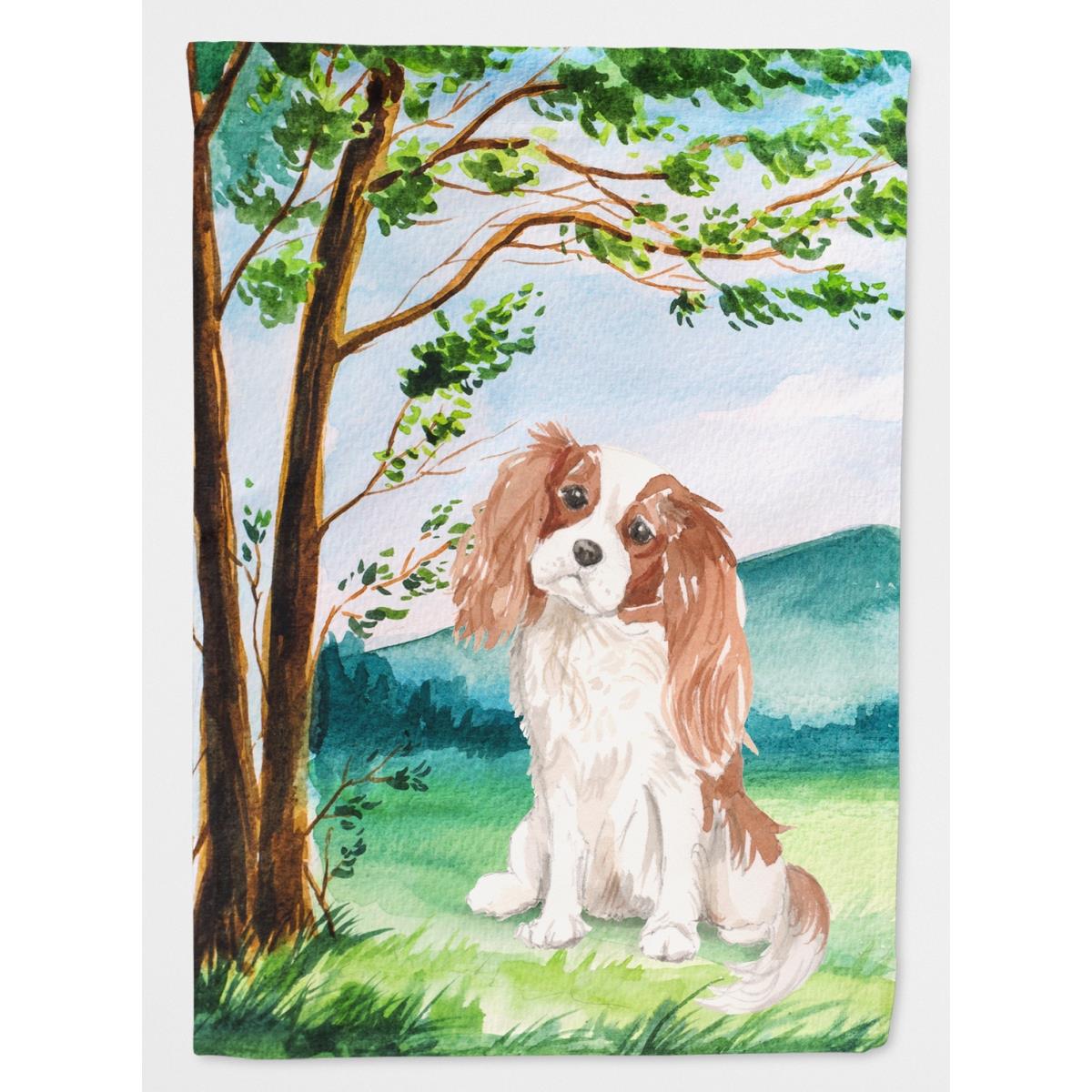 CK2020GF Under the Tree Blenheim Cavalier Spaniel Garden Size Flag