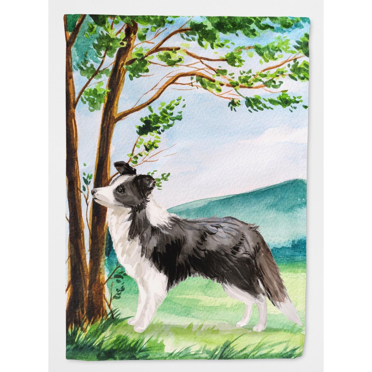Under the Tree Border Collie Garden Size Flag